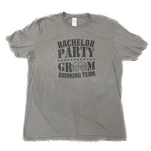 Bachelor Party Groom Drinking Team T-Shirt Size XL